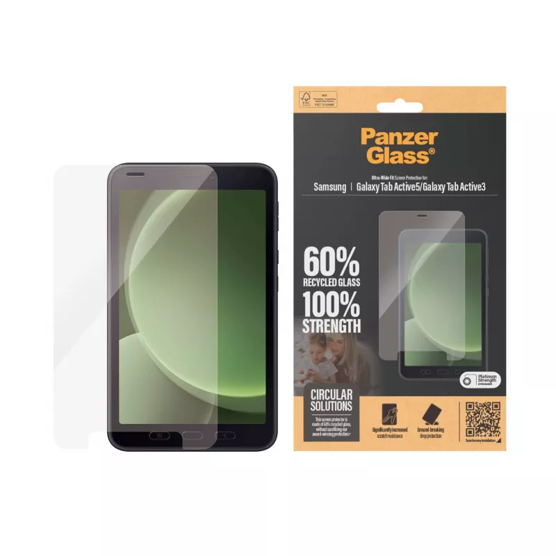 PanzerGlass® apsauginis stiklas Samsung Galaxy Tab Active5 | Active3 | Ultra-Wide Fit
