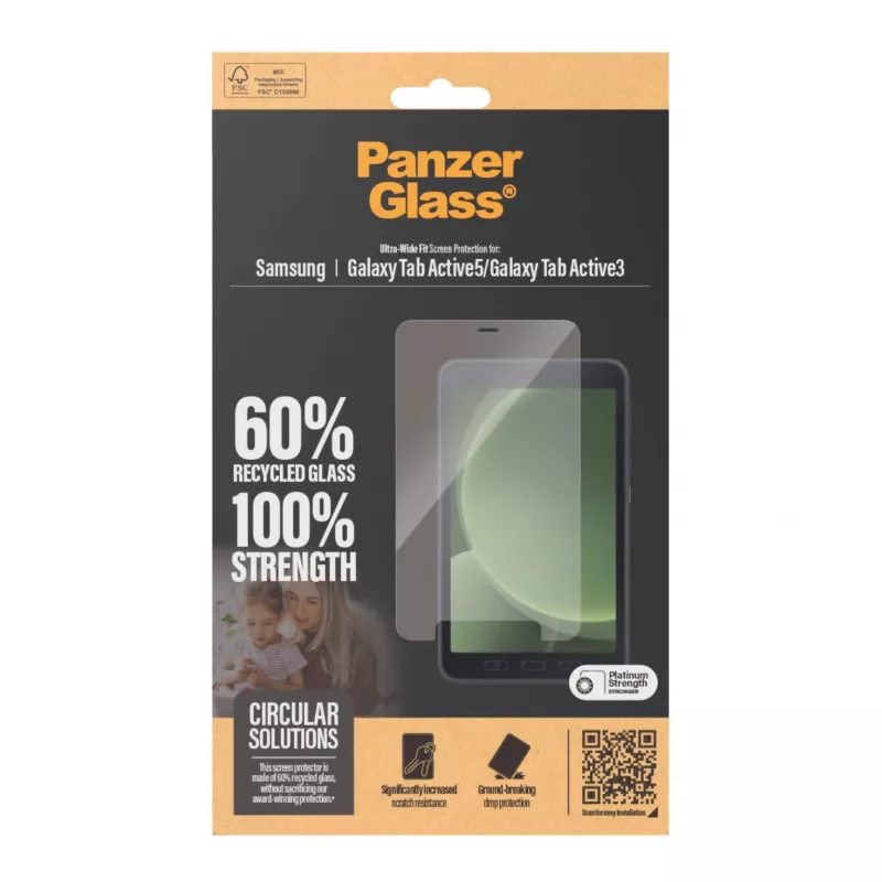 PanzerGlass® apsauginis stiklas Samsung Galaxy Tab Active5 | Active3 | Ultra-Wide Fit