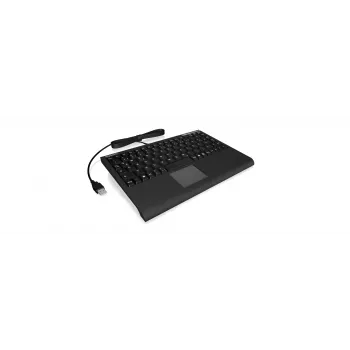 Klaviatūra KeySonic ACK-540U+ (UK) su integruota Smart-Touchpad, USB, QWERTY, JK išdėstymas, juoda