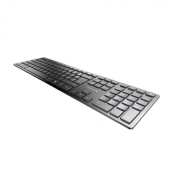 CHERRY KW 9100 SLIM belaidė klaviatūra RF Wireless + Bluetooth AZERTY juoda