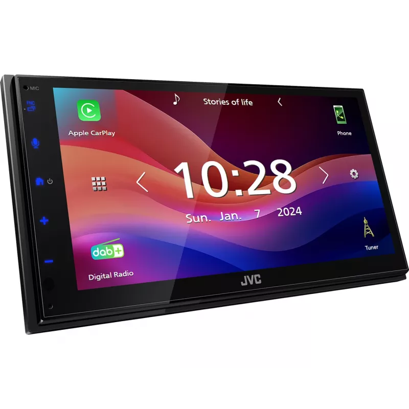 Automobilinis medijos imtuvas JVC KW-M695DBW, 6,8 colių LCD, Wi-Fi, Bluetooth, 200 W