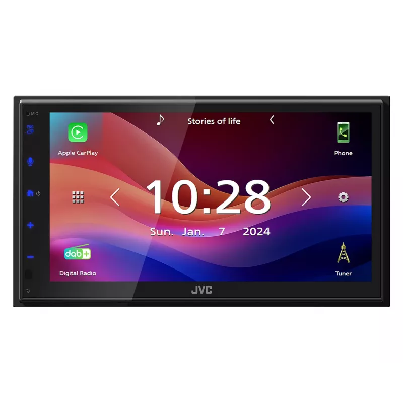 Automobilinis medijos imtuvas JVC KW-M695DBW, 6,8 colių LCD, Wi-Fi, Bluetooth, 200 W