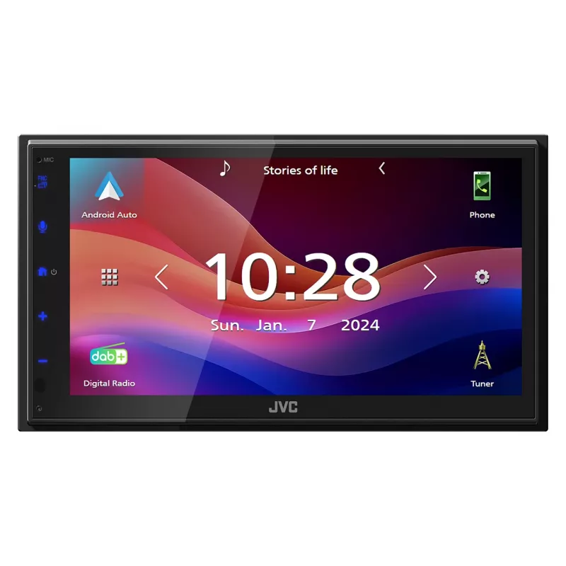 Automobilinis medijos imtuvas JVC KW-M695DBW, 6,8 colių LCD, Wi-Fi, Bluetooth, 200 W