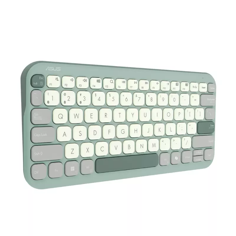ASUS KW100 /GN/GE/81 belaidė klaviatūra Bluetooth QWERTZ Žalia, Šviesiai žalia