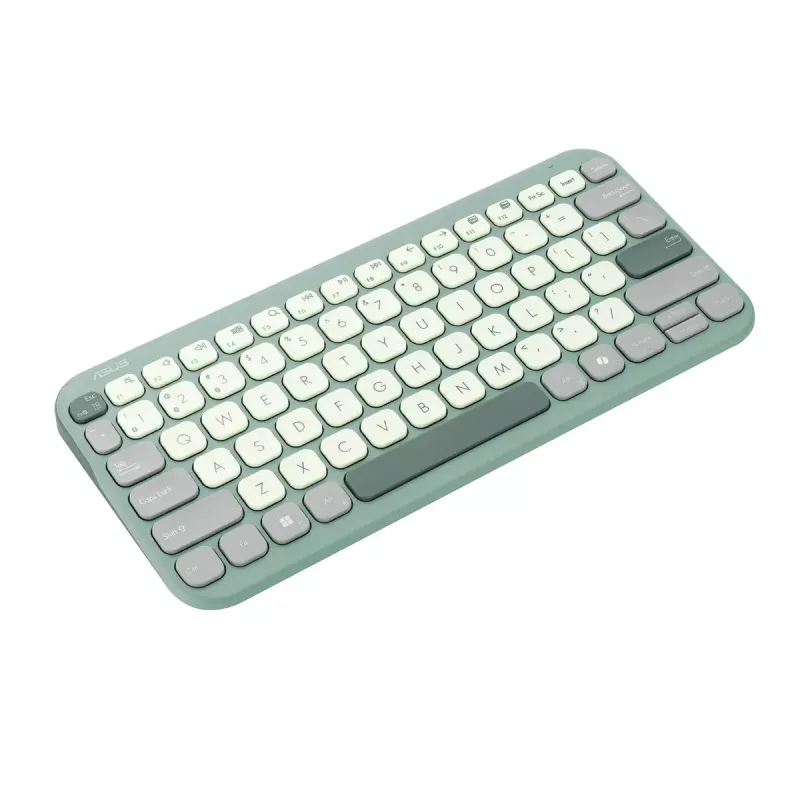 ASUS KW100 /GN/GE/81 belaidė klaviatūra Bluetooth QWERTZ Žalia, Šviesiai žalia