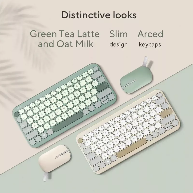 ASUS KW100 /GN/GE/81 belaidė klaviatūra Bluetooth QWERTZ Žalia, Šviesiai žalia