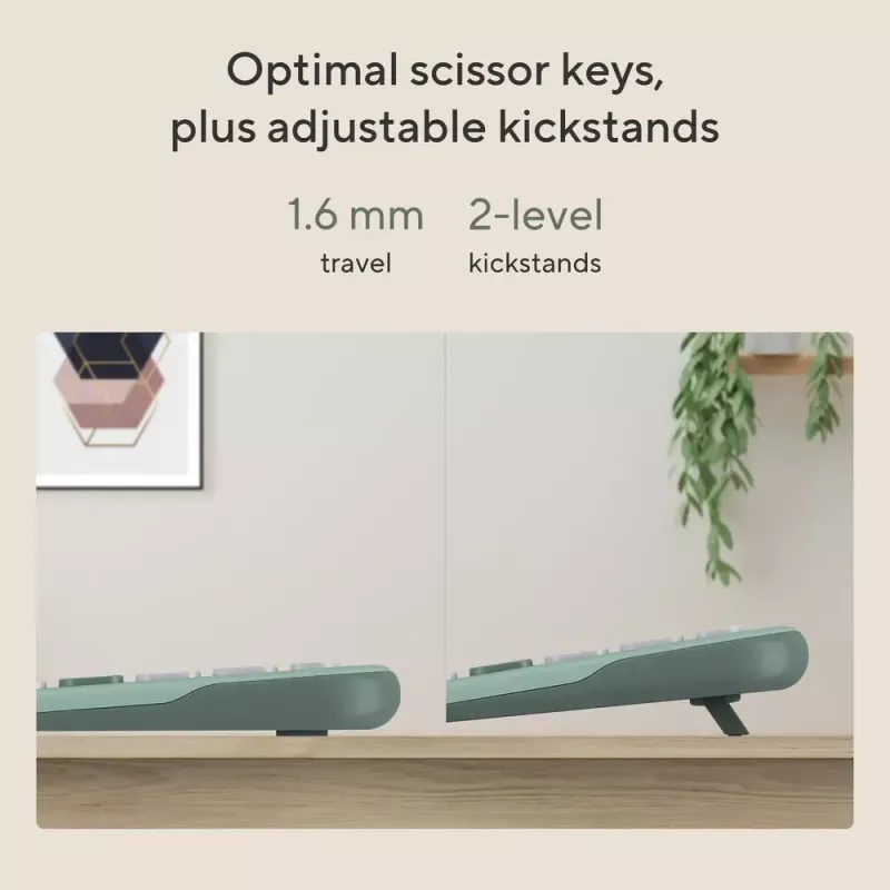 ASUS KW100 /GN/GE/81 belaidė klaviatūra Bluetooth QWERTZ Žalia, Šviesiai žalia