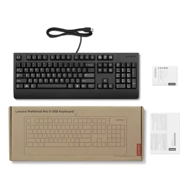 Lenovo Preferred Pro II klaviatūra Namai/Biuras USB Vokiška Juoda