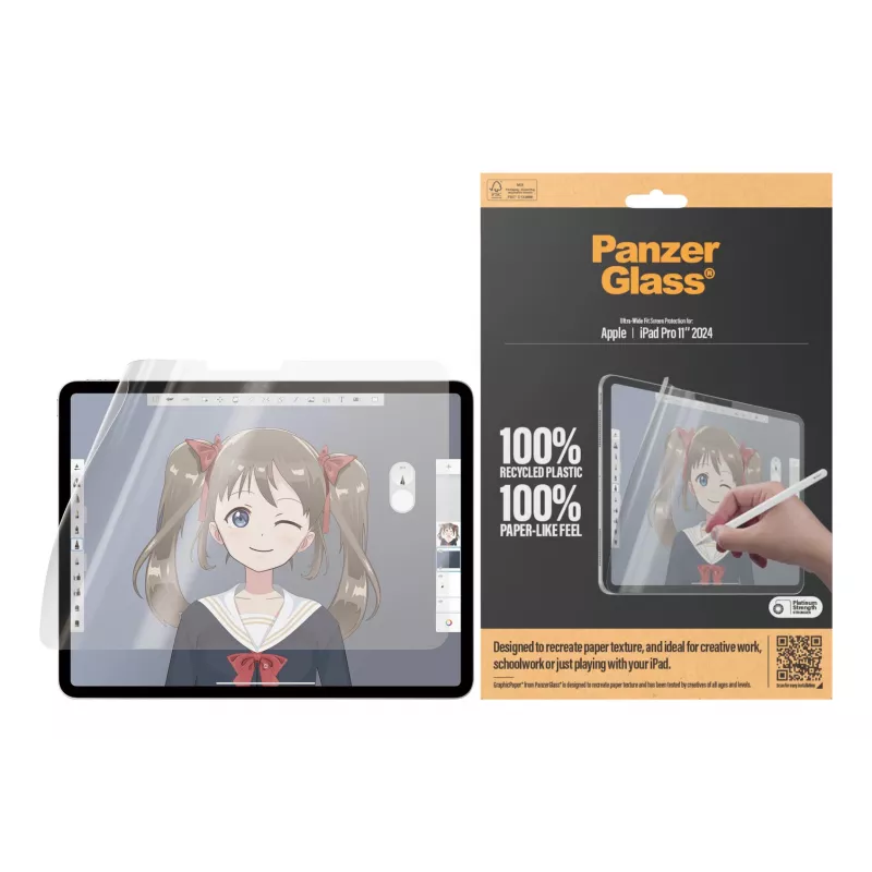 PanzerGlass® GraphicPaper® ekrano apsauga iPad Pro 11'' (2024-2025) | Ultra-Wide Fit