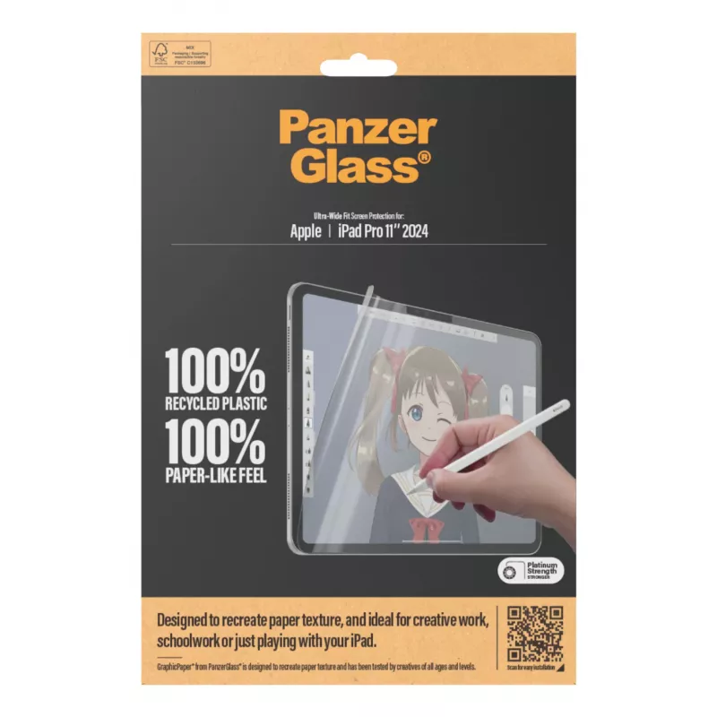 PanzerGlass® GraphicPaper® ekrano apsauga iPad Pro 11'' (2024-2025) | Ultra-Wide Fit