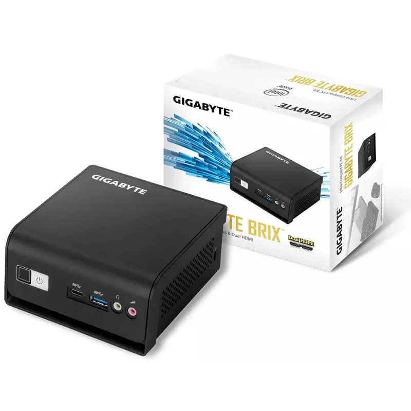 Gigabyte BRIX GB-BLPD-5005R barebone mini kompiuteris su Intel Pentium Silver J5005
