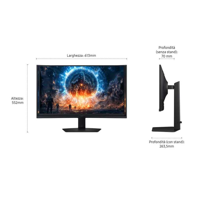 Samsung G60F 27 colių QHD IPS monitorius, 2560x1440, 350 Hz, 1 ms