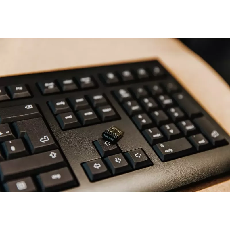 CHERRY KW 3000 belaidė klaviatūra, RF, QWERTY US International, juoda