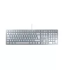 CHERRY KC 6000 Slim klaviatūra, USB, AZERTY belgų, sidabrinė-balta