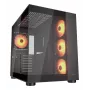 COUGAR FV150 ARGB juodas PC Midi Tower korpusas, ATX/MicroATX/Mini-ITX, 3x120mm priekyje + 1x120mm gale, 2x3.5 colio ir 2x2.5 colio vietos