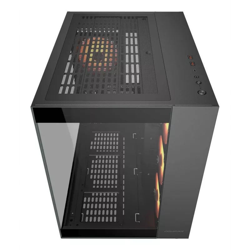 COUGAR FV150 ARGB juodas PC Midi Tower korpusas, ATX/MicroATX/Mini-ITX, 3x120mm priekyje + 1x120mm gale, 2x3.5 colio ir 2x2.5 colio vietos