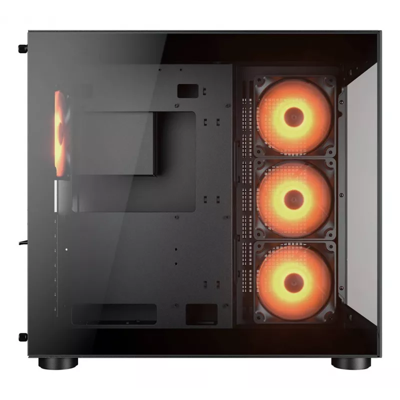 COUGAR FV150 ARGB juodas PC Midi Tower korpusas, ATX/MicroATX/Mini-ITX, 3x120mm priekyje + 1x120mm gale, 2x3.5 colio ir 2x2.5 colio vietos