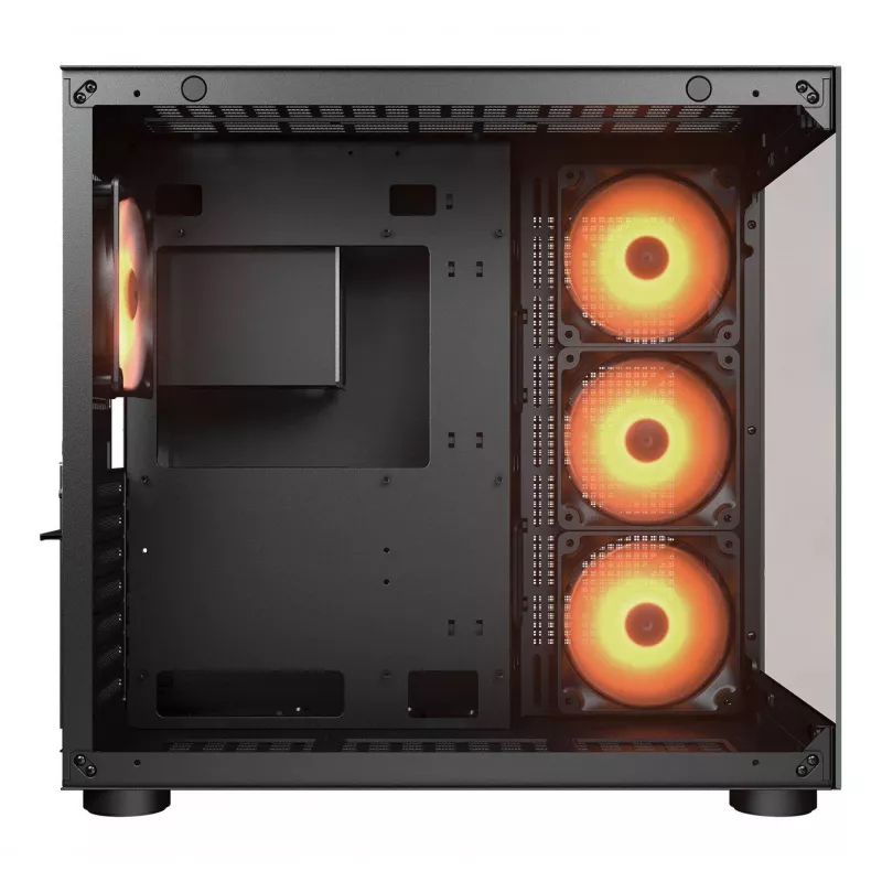 COUGAR FV150 ARGB juodas PC Midi Tower korpusas, ATX/MicroATX/Mini-ITX, 3x120mm priekyje + 1x120mm gale, 2x3.5 colio ir 2x2.5 colio vietos