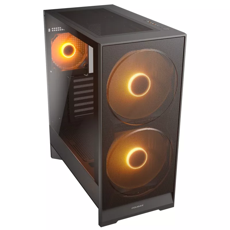 COUGAR Midi Tower korpusas, Airface 180, ARGB, juodas