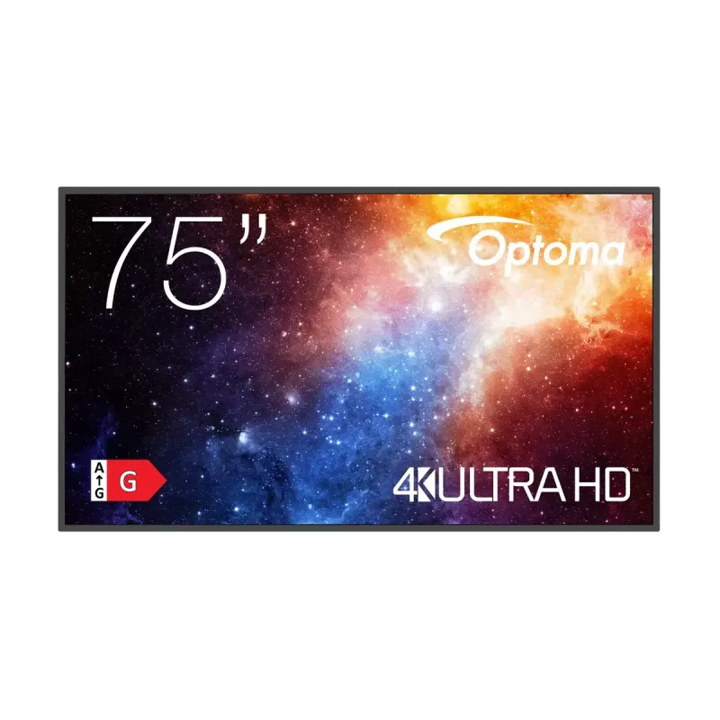 Optoma N3751K 75 colių LED 4K Ultra HD skaitmeninės reklamos plokščiasis ekranas