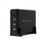 Conceptronic OZUL 4 prievadų 65W USB PD stalinis įkroviklis, vidaus, AC, 5 V, juodas