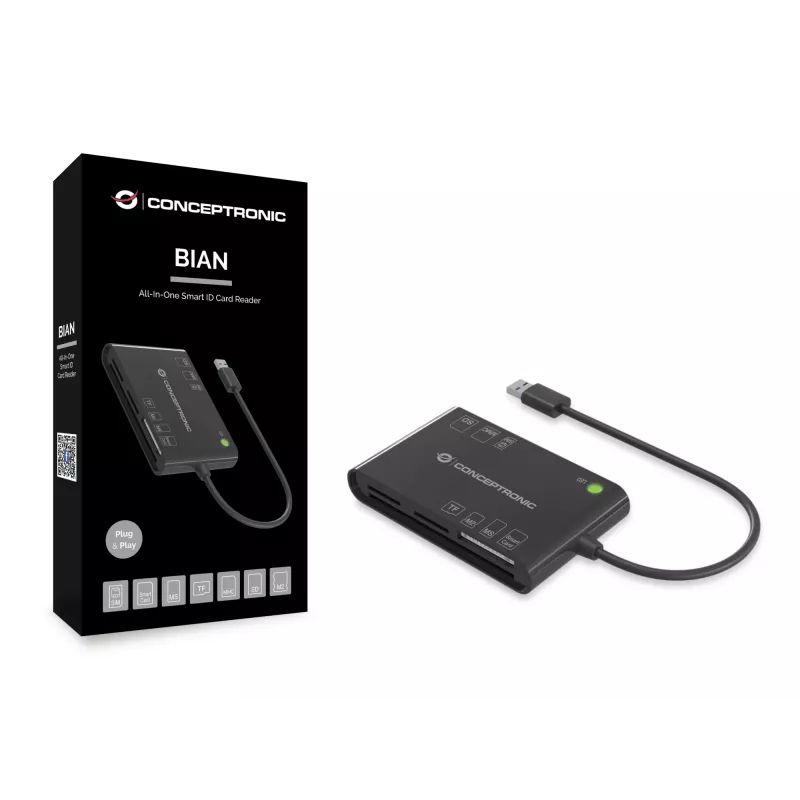 Conceptronic BIAN01B viskas viename išmanusis ID kortelių skaitytuvas
