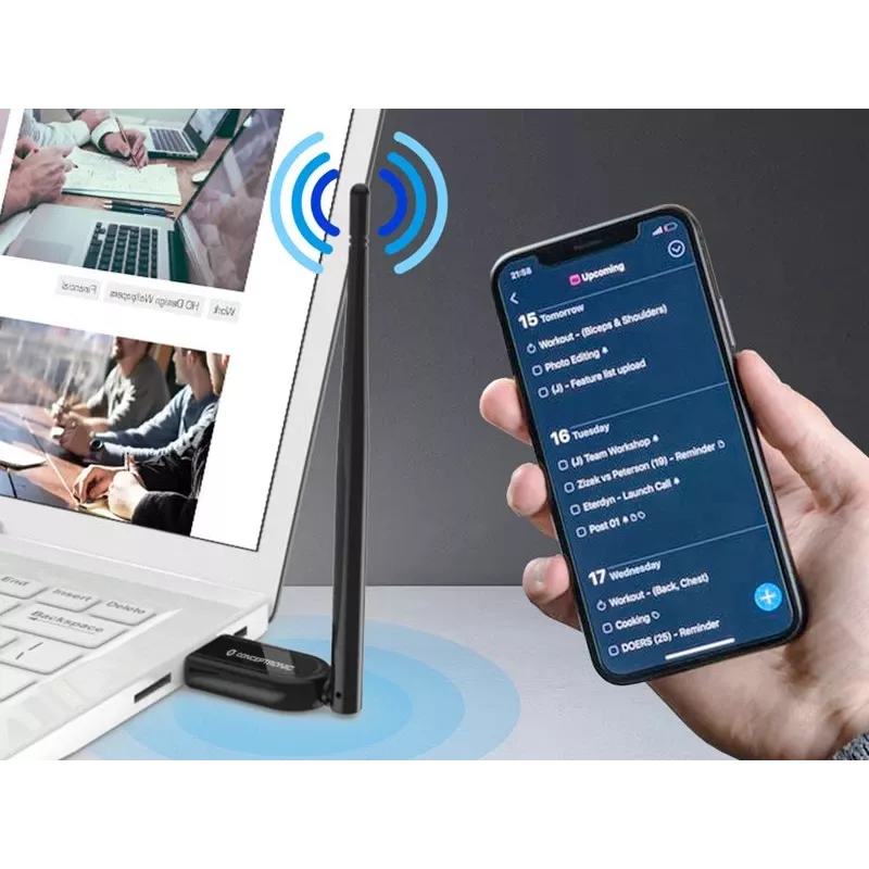 Conceptronic ABBY07B ilgo nuotolio Bluetooth 5.1 USB adapteris su išorine antena