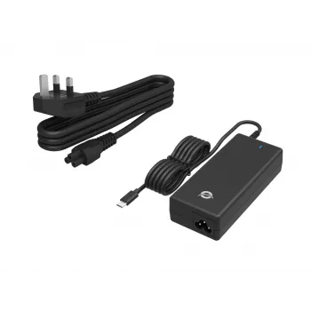 Conceptronic OZUL03BUK 100W GaN stalinis USB PD įkroviklis su įmontuotu USB-C laidu, JK kištukas