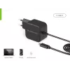 Conceptronic OZUL04BE 67W GaN USB PD įkroviklis su integruotu USB-C laidu