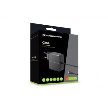 Conceptronic OZUL05BE universalus mobiliojo įrenginio įkroviklis, juodas, AC, vidaus