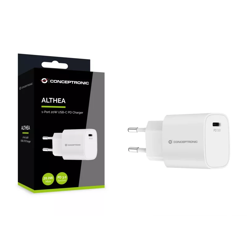 Conceptronic 1 prievadas 20 W USB-C PD greitasis įkroviklis