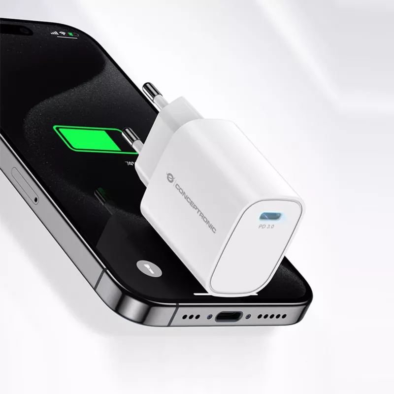 Conceptronic 1 prievadas 20 W USB-C PD greitasis įkroviklis