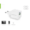 Conceptronic 2 prievadų 20 W GaN USB PD įkroviklis, USB-C x 1, USB-A x 1, QC 3.0, PPS