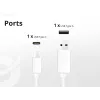 Conceptronic 2 prievadų 20 W GaN USB PD įkroviklis, USB-C x 1, USB-A x 1, QC 3.0, PPS