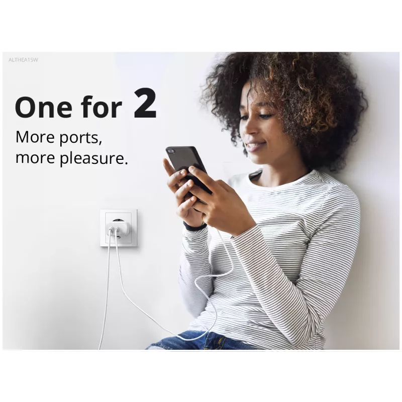 Conceptronic 2 prievadų 20 W GaN USB PD įkroviklis, USB-C x 1, USB-A x 1, QC 3.0, PPS