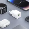 Conceptronic 2 prievadų 20 W GaN USB PD įkroviklis, USB-C x 1, USB-A x 1, QC 3.0, PPS