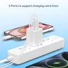 Conceptronic 2 prievadų 20 W GaN USB PD įkroviklis, USB-C x 1, USB-A x 1, QC 3.0, PPS