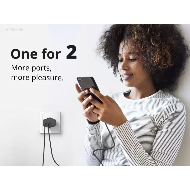 Conceptronic 2 prievadų 20W GaN USB PD įkroviklis, USB-C x 1, USB-A x 1, QC 3.0, PPS