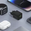Conceptronic 2 prievadų 20W GaN USB PD įkroviklis, USB-C x 1, USB-A x 1, QC 3.0, PPS