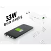 Conceptronic 2 prievadų 33W GaN USB PD įkroviklis su 3-in-1 įkrovimo kabeliu, USB-C x 1, USB-A x 1, QC 3.0, PPS
