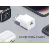 Conceptronic 2 prievadų 33W GaN USB PD įkroviklis su 3-in-1 įkrovimo kabeliu, USB-C x 1, USB-A x 1, QC 3.0, PPS