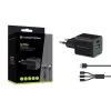 Conceptronic 2 prievadų 33W GaN USB PD įkroviklis su 3-in-1 kabeliu, USB-C x 1, USB-A x 1, QC 3.0, PPS
