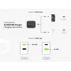 Conceptronic 2 prievadų 33W GaN USB PD įkroviklis su 3-in-1 kabeliu, USB-C x 1, USB-A x 1, QC 3.0, PPS