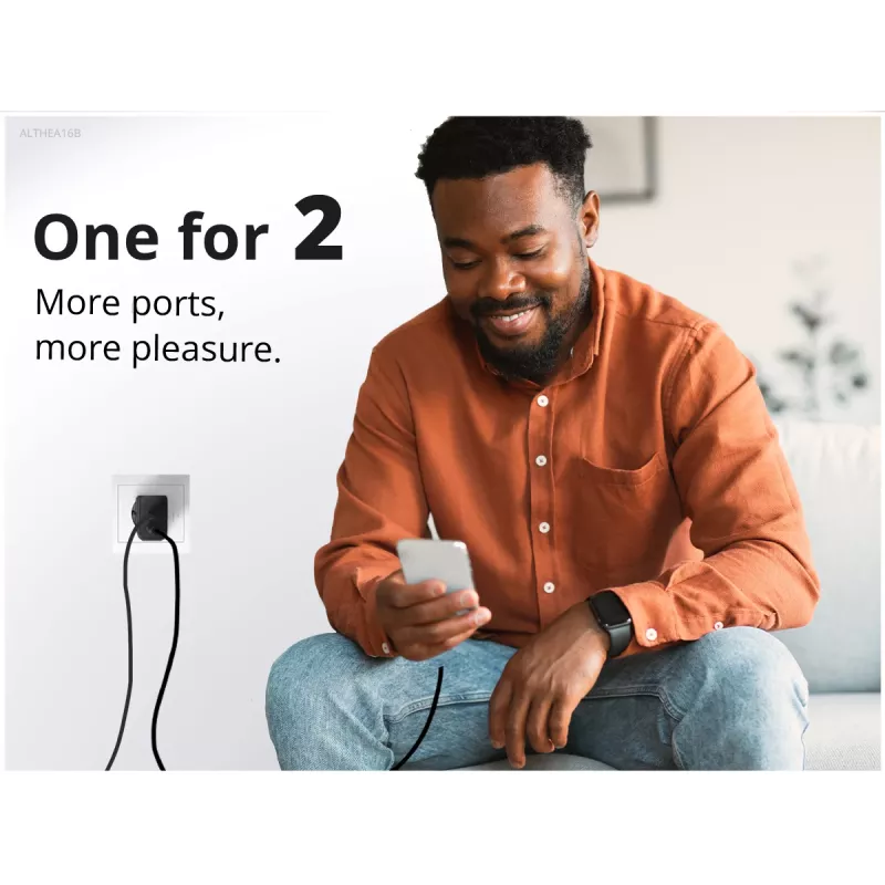 Conceptronic 2 prievadų 33W GaN USB PD įkroviklis su 3-in-1 kabeliu, USB-C x 1, USB-A x 1, QC 3.0, PPS