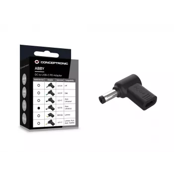 Conceptronic ABBY15PC04 adapteris DC į USB-C, Asus/Universal 5.5x2.5mm, 18-20V