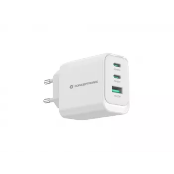 Conceptronic ALTHEA21W65 3 prievadų 65W GaN USB PD įkroviklis, USB-C x 2, USB-A x 1, QC 3.0, PPS, PD 3.0