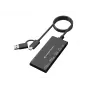 7-in-1 kortelių skaitytuvas CONCEPTRONIC BIAN10B — USB 3.2 Gen 1 Type-A/Type-C, CF/MMC/MS/SD/MicroSD/xD, juodas