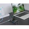 Conceptronic DONN14G nešiojamojo kompiuterio dokų stotelė / prievadų plėtiklis, laidinis USB 3.2 Gen 1 (3.1 Gen 1) Type-C, pilka