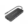Conceptronic DONN15G dokų stotelė / prievadų išplėtimo adapteris, USB 3.2 Gen 1 Type-C, pilka