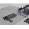 Conceptronic DONN15G dokų stotelė / prievadų išplėtimo adapteris, USB 3.2 Gen 1 Type-C, pilka